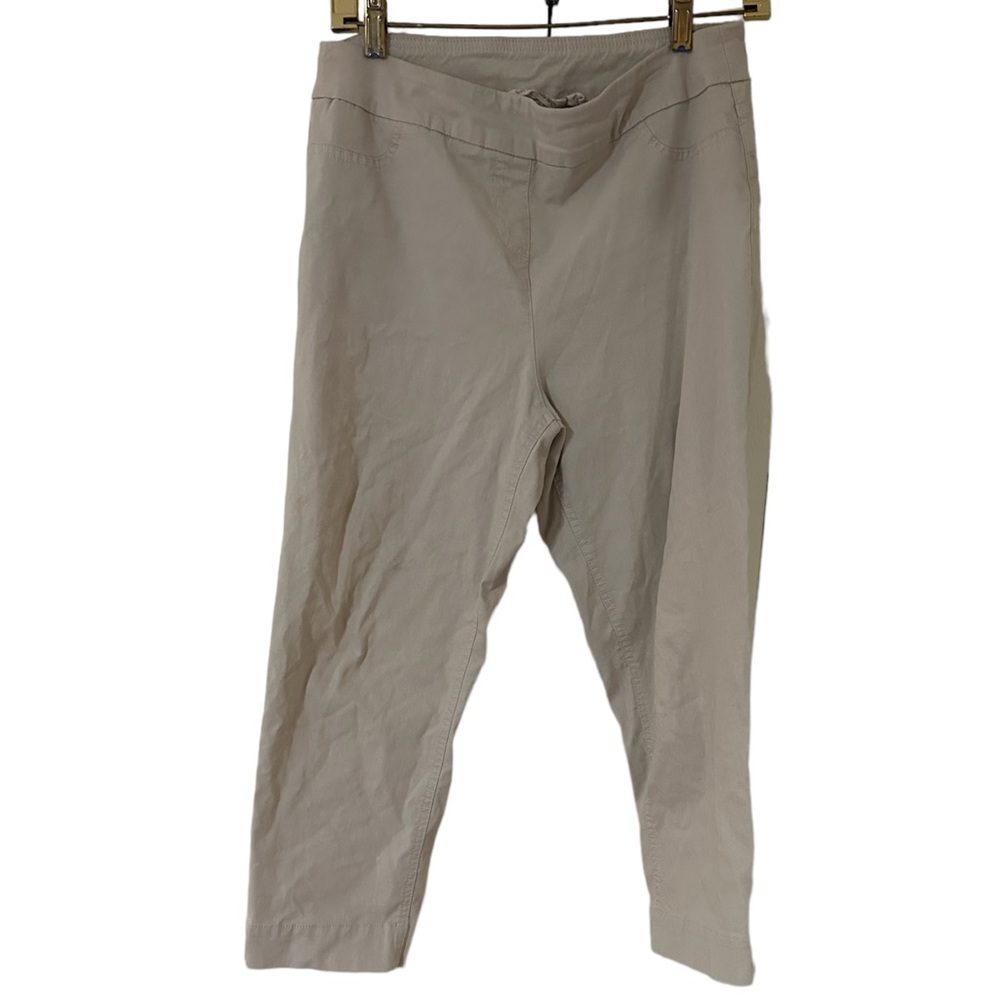 Soft Surroundings Straight Leg Pants Sz PM Beige Stretch